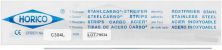 Stahlcarbo®-Streifen mit Lücke C304L 0,09mm, 4mm, rot, einseitig (Horico)
