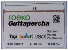 ROEKO Guttapercha-Spitzen Top color Schiebeschachtel - Gr. 015 , weiß (Coltene Whaledent)