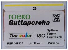 ROEKO Guttapercha-Spitzen Top color Schiebeschachtel - Gr. 020 , gelb (Coltene Whaledent)