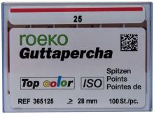 ROEKO Guttapercha-Spitzen Top color Schiebeschachtel - Gr. 025 , rot (Coltene Whaledent)
