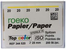 ROEKO Papierspitzen Top color Normalpackung Gr. 020 gelb (Coltene Whaledent)