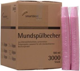 Mundspülbecher PP 180ml rosa (smartdent)
