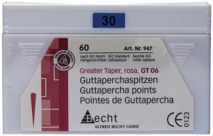 Rosa Guttaperchaspitzen GT 06 Gr. 30 (Alfred Becht)