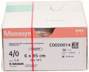 Monosyn® - 6x0,45m 4/0 PreCut (B. Braun Petzold)