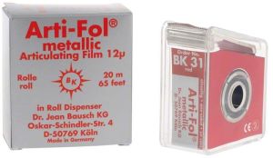 Arti-Fol® metallic 12µ 1-seitig , 20m Spender - 22mm breit - rot (Bausch)