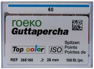 ROEKO Guttapercha-Spitzen Top color Schiebeschachtel - Gr. 060 , blau (Coltene Whaledent)