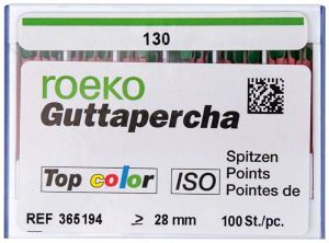 ROEKO Guttapercha-Spitzen Top color Schiebeschachtel - Gr. 130 , grün (Coltene Whaledent)