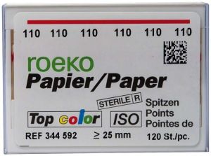 ROEKO Papierspitzen Top color Normalpackung Gr. 110 rot (Coltene Whaledent)