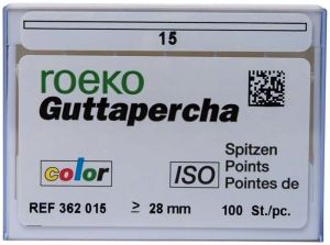 ROEKO Guttapercha-Spitzen color Gr. 015 weiß (Coltene Whaledent)